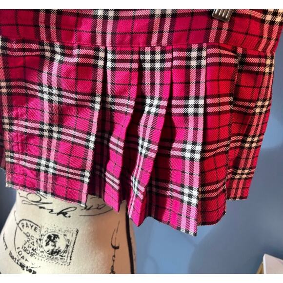 Plaid School Girl Mini Lingerie/Stripper Dress- Size Large - Picture 4 of 6